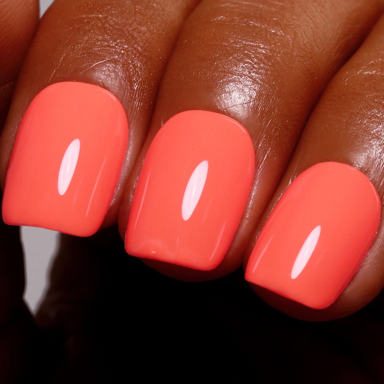 Ozzeal Gel Polish, 0.5 Fl Oz Bright Coral Orange Gel Nail Polish Spring Summer Soak off LED UV Art Starter Manicure Salon DIY