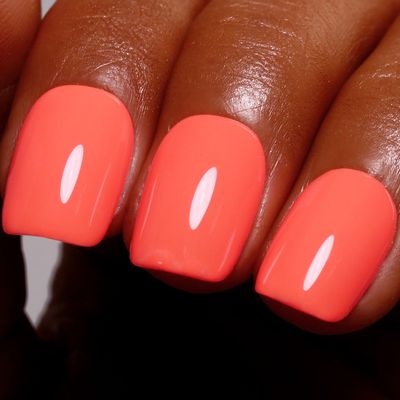 Ozzeal Gel Polish, 0.5 Fl Oz Bright Coral Orange Gel Nail Polish Spring Summer Soak off LED UV Art Starter Manicure Salon DIY