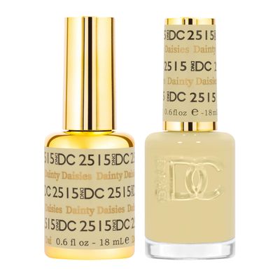 DND DC Gel Polish Set, Free Spirit Collection, UV/LED Gel Polish and Air Dry Nail Lacquer, Matching Chip-Free Polish Duo, 2515 Dainty Daisies, 0.5 Fl Oz