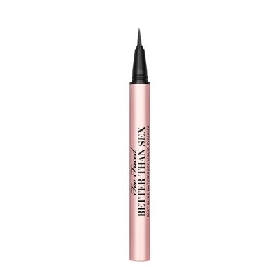 Too Faced Better Than Sex Easy Glide Waterproof Liquid Eyeliner | High Pigment Smudge Proof, 0.02 Fl Oz, Black