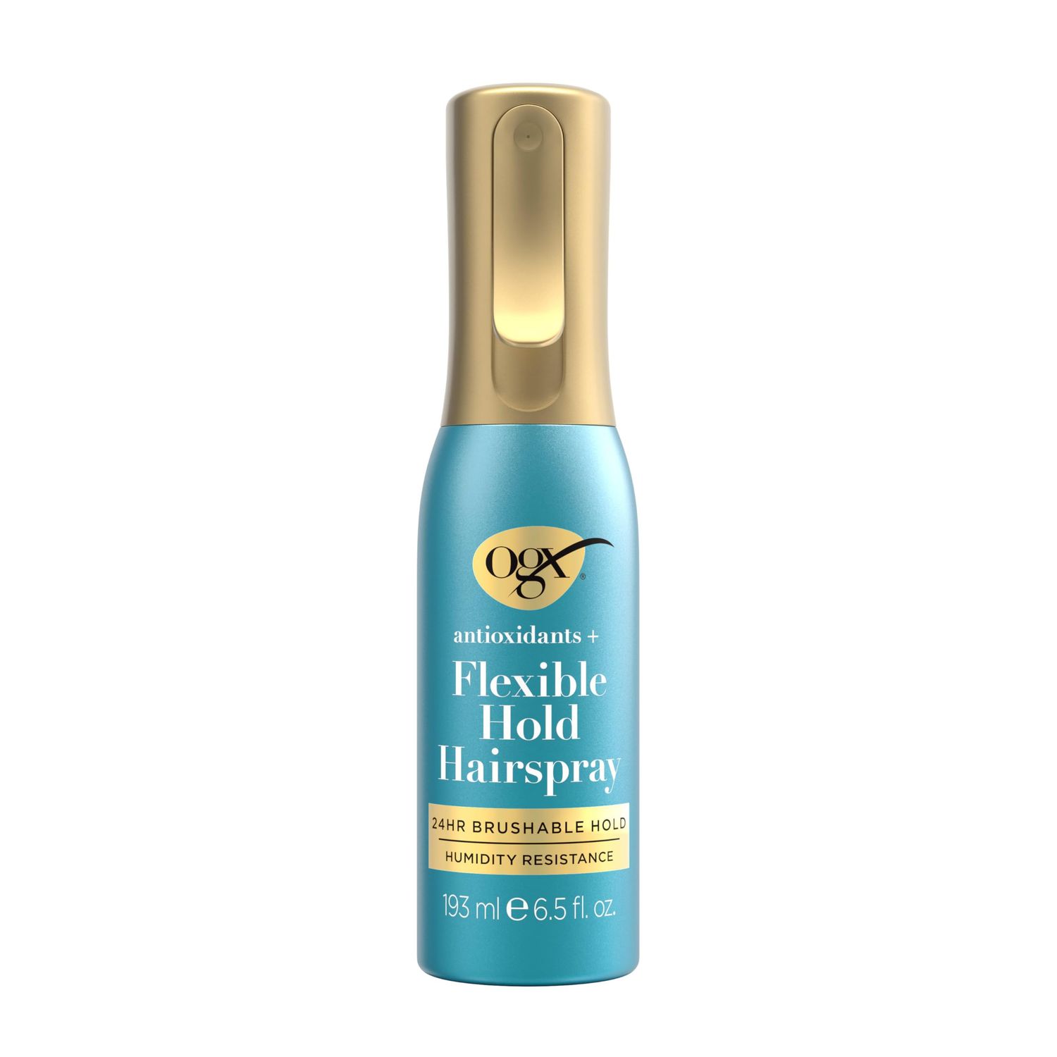 OGX Antioxidants Flexible Hold Hairspray, Anti Humidity Hairspray for 24 Hour Hold &amp; Protection for Your Style, Hair Spray in a Continuous Mist Spray Bottle, Paraben-Free, 6.5 fl. oz