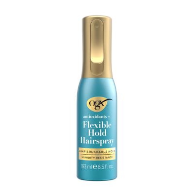 OGX Antioxidants Flexible Hold Hairspray, Anti Humidity Hairspray for 24 Hour Hold &amp; Protection for Your Style, Hair Spray in a Continuous Mist Spray Bottle, Paraben-Free, 6.5 fl. oz