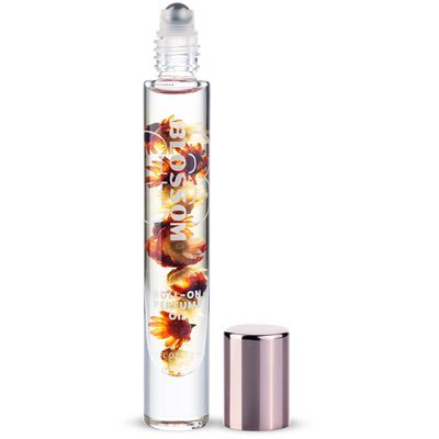Blossom Roll on Perfume for Women Alcohol Free Gourmand Rollerball Perfume Oil with Essential Oils, Infused with Real Flowers, Made in USA, 0.20oz, (Honey, Vanilla Caramel, Sugar) Honey Crme Brulee