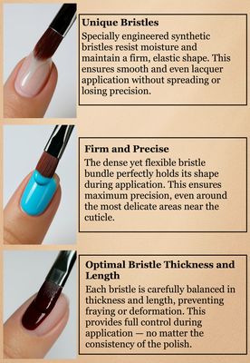 Erma Sculpting Gel Tool - Fine Line Nail Art Brush for Design Nail Polish and Builder Gel - Professional Oval Brush with Metal Handle