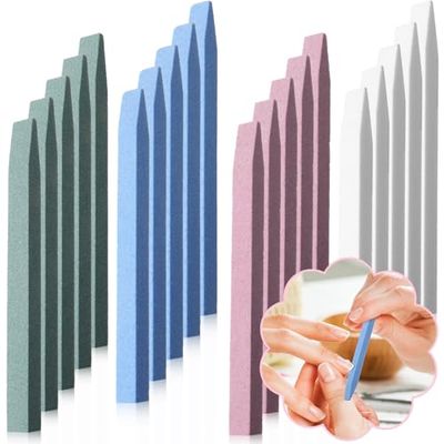 Mudder 8 Pcs Stone Nail File pumice stick for fingernails Pumice Rock Nail Cuticle Pusher Rock File for Home Salon Toenail Buffing Tool