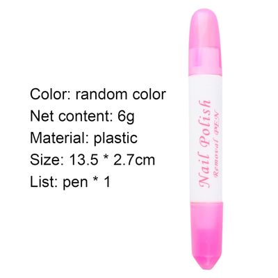 1Pc Nail Erase Pen Removable Head Nail Polish Cleaning Plastic Manicure Corrector Pen for Manicure Fingernail Home Salon Use Nail Polish,Foot, Hand and Nail Care Nail Art and Polish(Pink 6g)