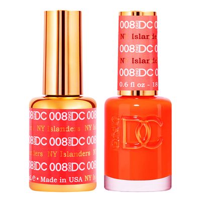 DND DC Gel Polish Set, Orange Collection, UV/LED GelPolish and Air Dry Nail Lacquer, Matching Chip-Free Polish Duo, 0.5 Fl Oz Each