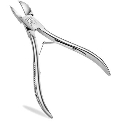 H&amp;S Stainless Steel Toenail Cutter for Men &amp; Women - Premium Toe Nail Clipper with Grooved Handles &amp; Plastic Cap - Toenail Clipper with Curved Shaped and A Carry Case