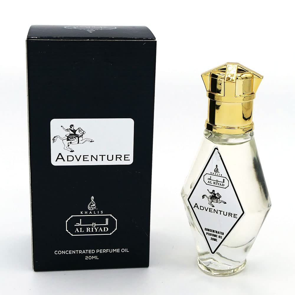 Maison dOrient ADVENTURE 20 mL Roll On Perfume For Men, Alcohol-Free Fragrances. AL RIYAD (Roll On Body Oil) Traveling Essentials For Women and Cruise Accessories