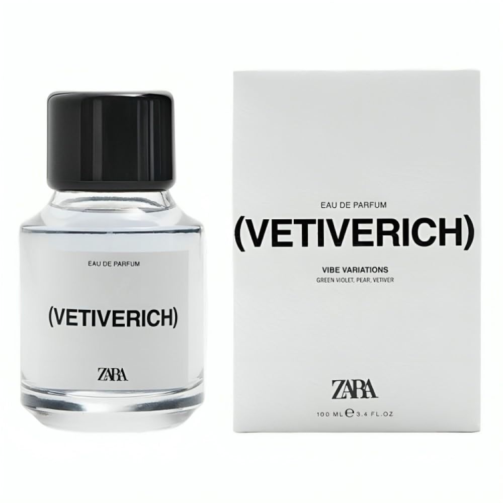Zara (Vetiverich Cologne for Men EDP Eau De Parfum 100 ML (3.4 FL OZ)