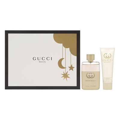 Gucci Guilty Pour Femme 2 Piece Set Includes: 1.6 oz Eau de Parfum Spray 1.6 oz Perfumed Body Lotion