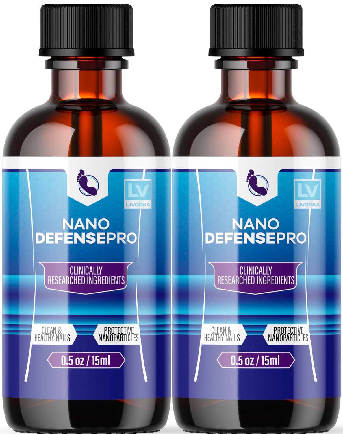 (2 Pack) Nano Defense Pro - Official Nano Defense Pro Premium Toenail Treatment Drops, NanoDefense Pro Liquid Solution All Natural Support Healthy Skin &amp; Nails Advanced Formula, 2 Bottles for 60 Days