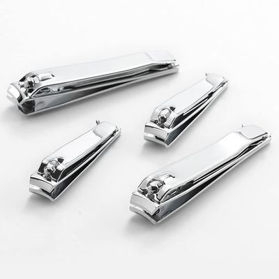 4 Pcs Professional Stainless Steel Toenail Clipper and Fingernails by QLL - Swing Out Nail Cleaner/File - Sharpest Stainless Steel Clipper - Wide Easy Press Lever - Nail Cutter