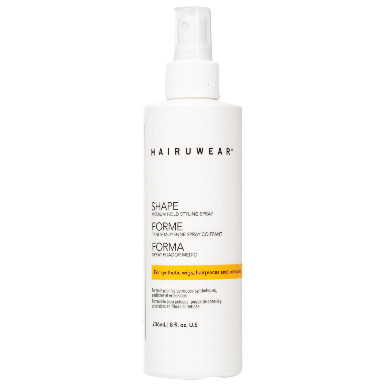 HairUWearShape Medium Hold Styling Spray for Wigs &amp; Hair Extensions 8 Ounce