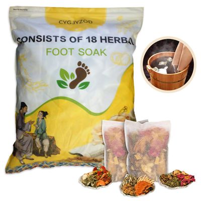 CYGJYZOD Ginger Chinese Herbal Foot Soak Set - 30 Detox Bags for Dry Feet,Cracked Feet and Lymphatic Drainage