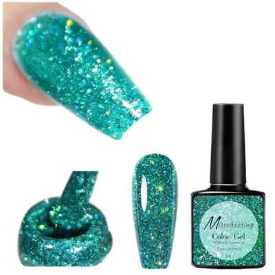 IMGDD 7.5ml Glitter Diamond Gel Nail Polish, Nail Art DIY Manicure Salon, DIY Nail Design Decoration, Nail Art Gifts for Girls Women (06, 7.5ml)