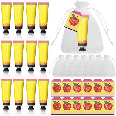 Denylo pro 12 Sets Graduation Gifts Hand Cream Hand Lotion With Thank You Cards Organza Bags Inspirational Gifts for Women Girls Teachers Day Graduation Festival Supplies