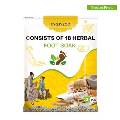 CYGJYZOD Ginger Chinese Herbal Foot Soak Set - 30 Detox Bags for Dry Feet,Cracked Feet and Lymphatic Drainage