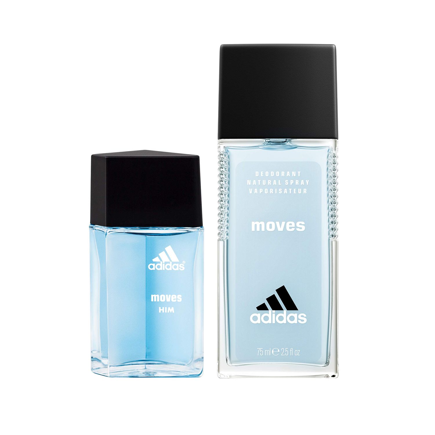 adidas Moves for Him 2-Piece Gift Set, Eau De Toilette &amp; Deodorant Natural Spray