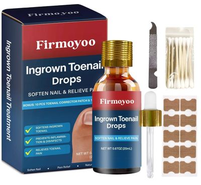 Ingrown Toenail Treatment for Pain Relief: Ingrown Toenail Removal Kit - Big Toe Ingrown Nail Treatment for Home Toenail Care - Professional Toenail Corrector - Safe &amp; Easy for Thick, Curved Toenails