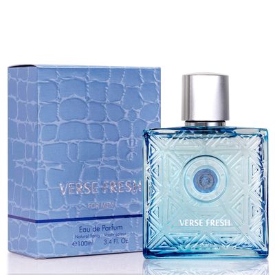 NovoGlow Verse Fresh for Men - 3.4 Fl Oz Eau De Parfum Spray for Men - Long Lasting Citrusy Floral &amp; Woodsy Fragrance Smell Fresh All Day Long Gift for Men for All Occasions