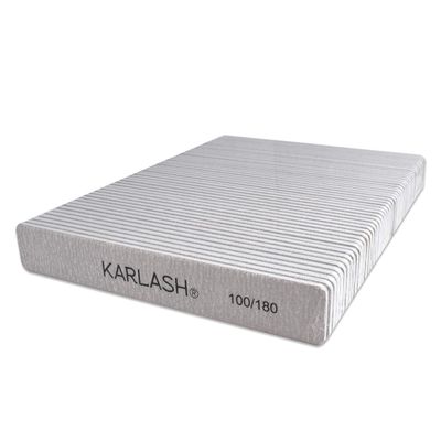 Karlash Professional Double Sided Emery Board Jumbo Zebra Nail File 100/180 50pc