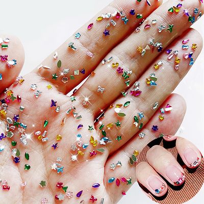 Jremg Colorful Rhinestones Rhinestone Charms Multi Shape Crystal 3D Geometric Nail Crafts - 2000Pcs