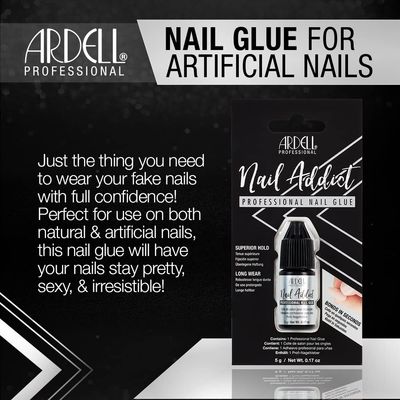 Ardell Professional Nail Glue, Superior Hold, Long-Lasting Adhesive for Fake Nails, Press On Nails &amp; Nail Repairs, Quick-Drying Formula, 5g