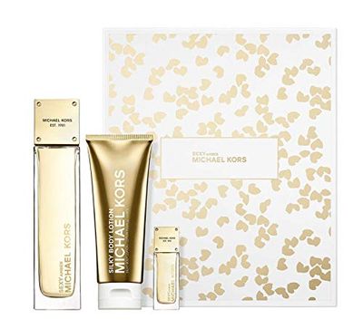 MICHAEL KORS SEXY AMBER 3.4 OZ GIFTSET WITH .24 MINIAND 3.4 OZ BODY CREAM