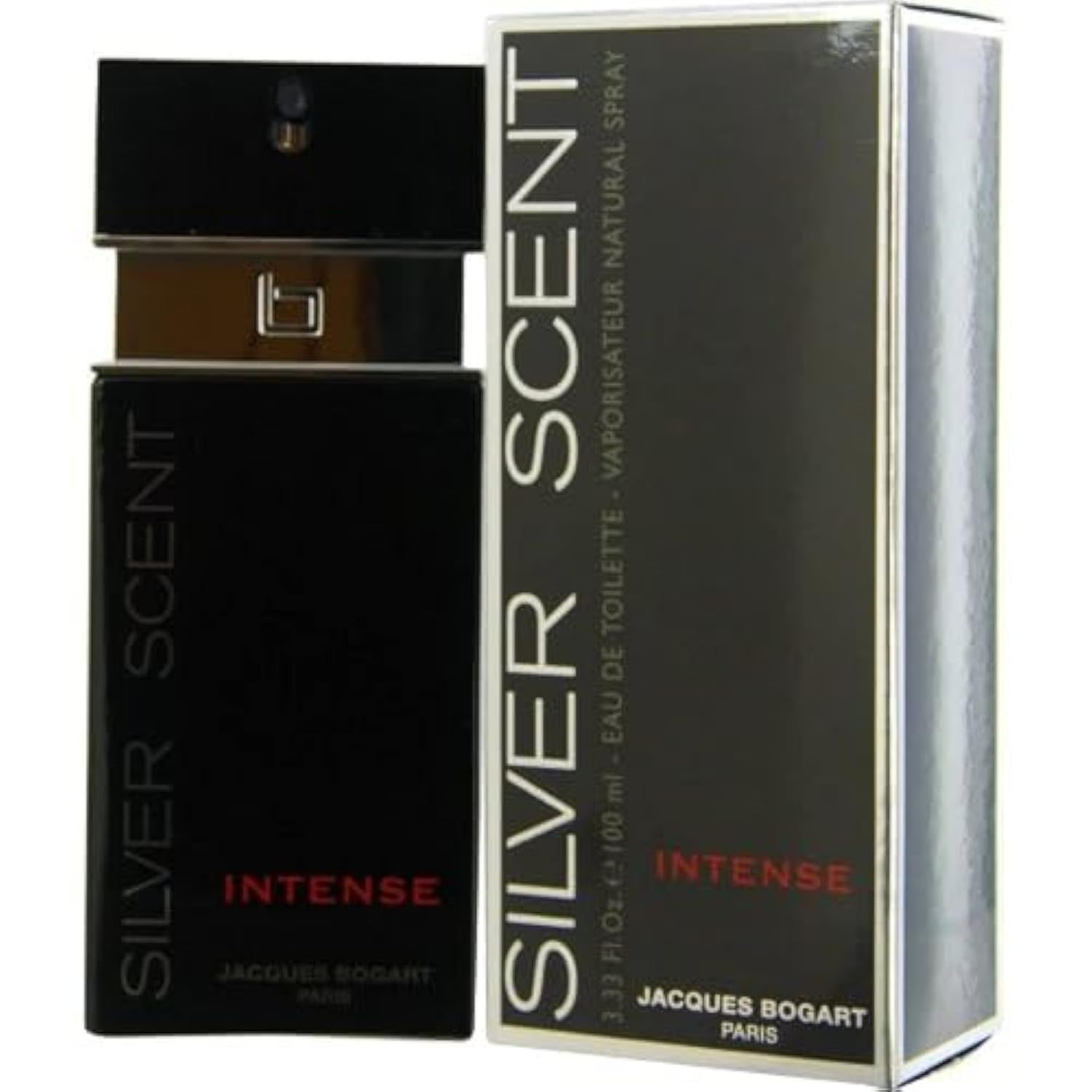 Jacques Bogart Silver Scent Intense Men Eau De Toilette Spray, 3.33 Ounce (Pack of 3)