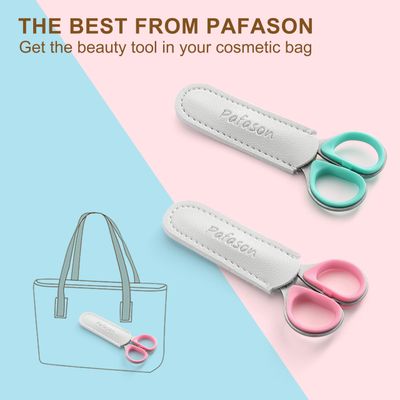 PAFASON Stainless Steel Curved and Straight Nail Cuticle Manicure Scissor Set Multi-Purpose Pedicure Beauty Grooming Tool for Nail, Dry Skin