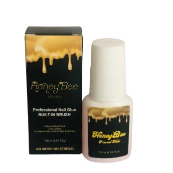 7mlg, Non-Toxic, EnhancedBond Adhesive - Advanced Formula for Stronger, Faster, and Flawless Nails, Liquid With Brush, Strong for Acrylic and Nail Art