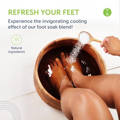Truremedy Naturals Tea Tree Oil Foot Soak with Epsom Salt and Mint - 14 Ounce Refreshing Foot Bath Salt That Gently Exfoliates Skin and Soothes Feet