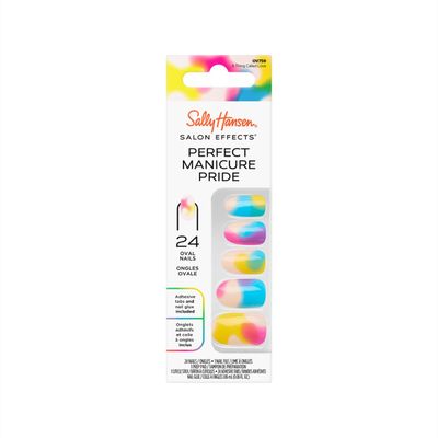 Sally Hansen Salon Effects Perfect Manicure x Pride, A Thing Called Love, Press On Nails, Oval Shaped, Non-Damaging Adhesive Tabs, File, and Alcohol Pad Included