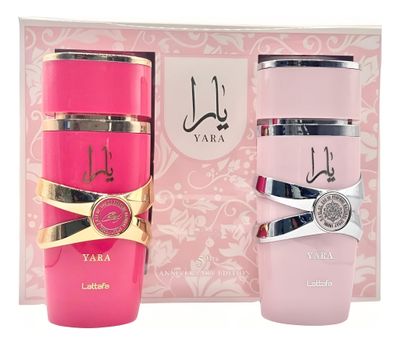 Lattafa Yara 5th Anniversary Edition - Floral, Fruity, Gourmand, Vanilla - 2-Piece Eau de Parfum Gift Set for Women (Yara &amp; Yara Candy, 2 x 3.4 Ounce Sprays)