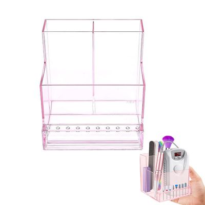 Sealhuan Mini Nail Drill Machine &amp; Storage Box, Professional Nail Art Polishing Grinding Drill Bit Holder Display Organizer