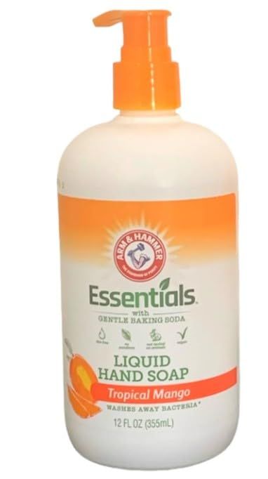 Arm &amp; Hammer Essentials with Gentle Baking Soda, Liquid Hand Soap, 12 fl oz. (Tropical Mango)