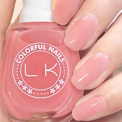 ASMAYSA Pink Clear Nail Polish, Jelly Pink Nail Polish for Girls, Air Dry Nail Polish Transparent Pink, High Gloss Natural Pink Gel Nail Polish for Women Girls Manicure Salon Nail Art, 13 ML