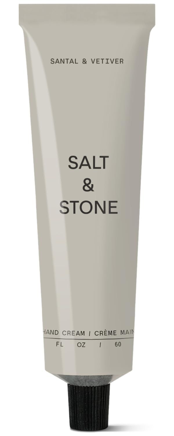 Salt &amp; Stone Hand Cream for Women &amp; Men | Santal &amp; Vetiver | Hydrates, Nourishes &amp; Softens Skin | Restores Dry Cracked Hands | Fast-Absorbing | Cruelty-Free &amp; Vegan (2 fl oz)