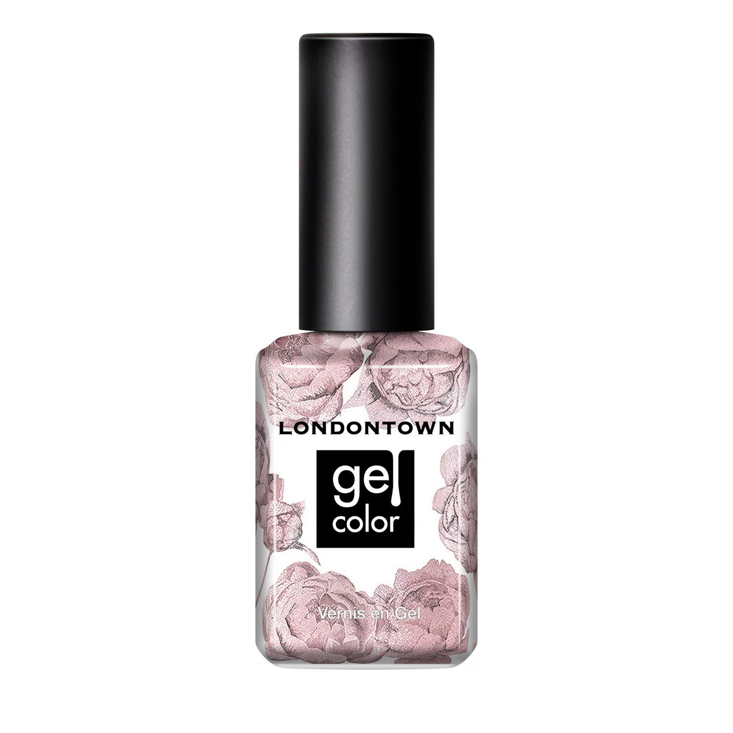 LONDONTOWN UV/LED Gel Nail Polish - Long Lasting, Chip Resistant High Shine Color - Shimmery Holographic Pink, Champagne in Bed, 12ml/.40fl oz