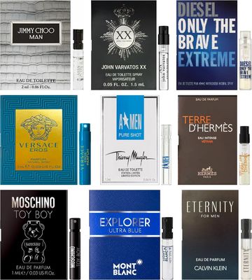 Mens Designer Fragrance Sampler (9 vials)