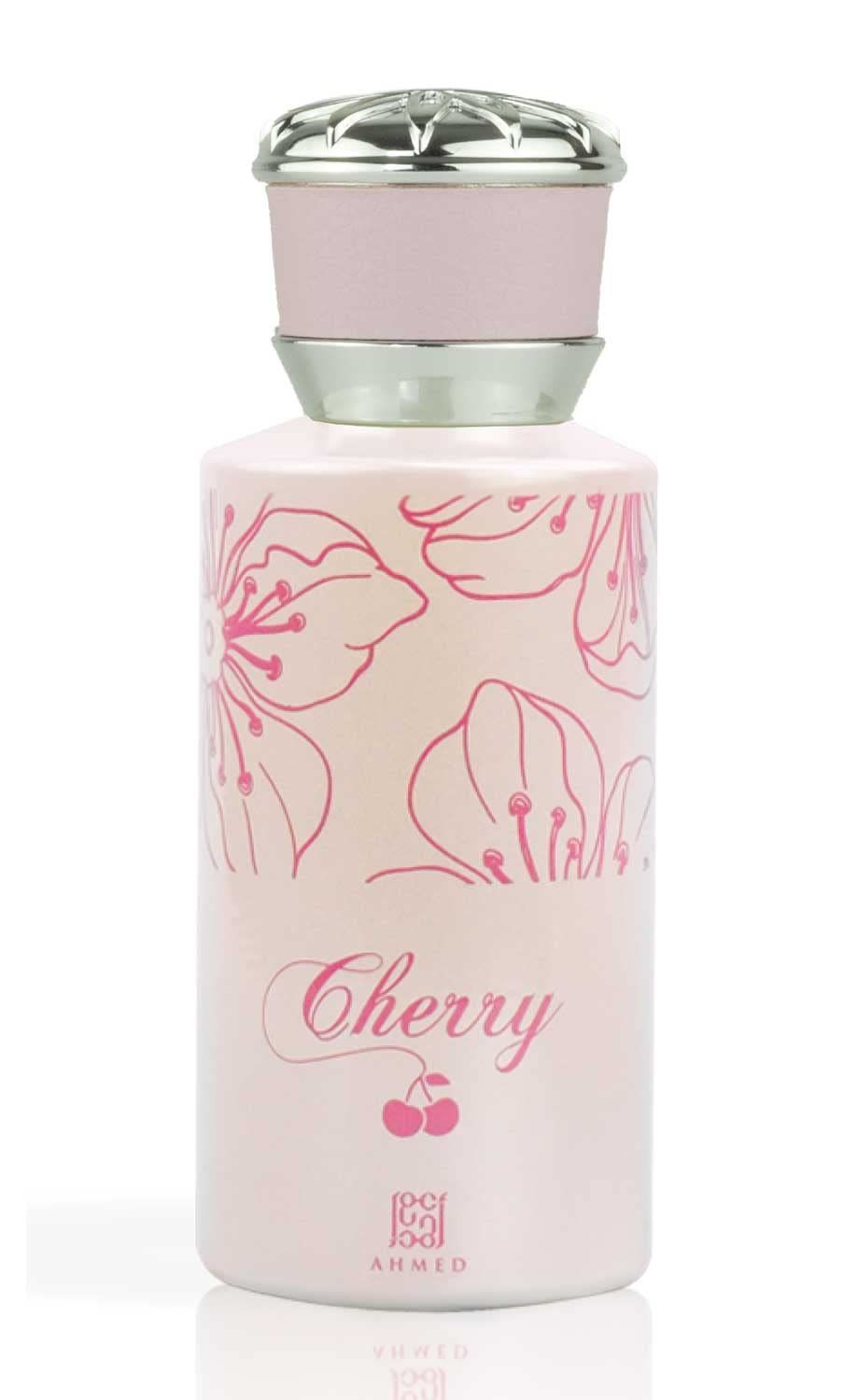 AHMED Cherry 50mL Fragrance for Women, Youthful and sensual fragrance with Citrus, Cherry Flower Accords, Jasmine, Vetiver and a Sandalwood/White Musk Base