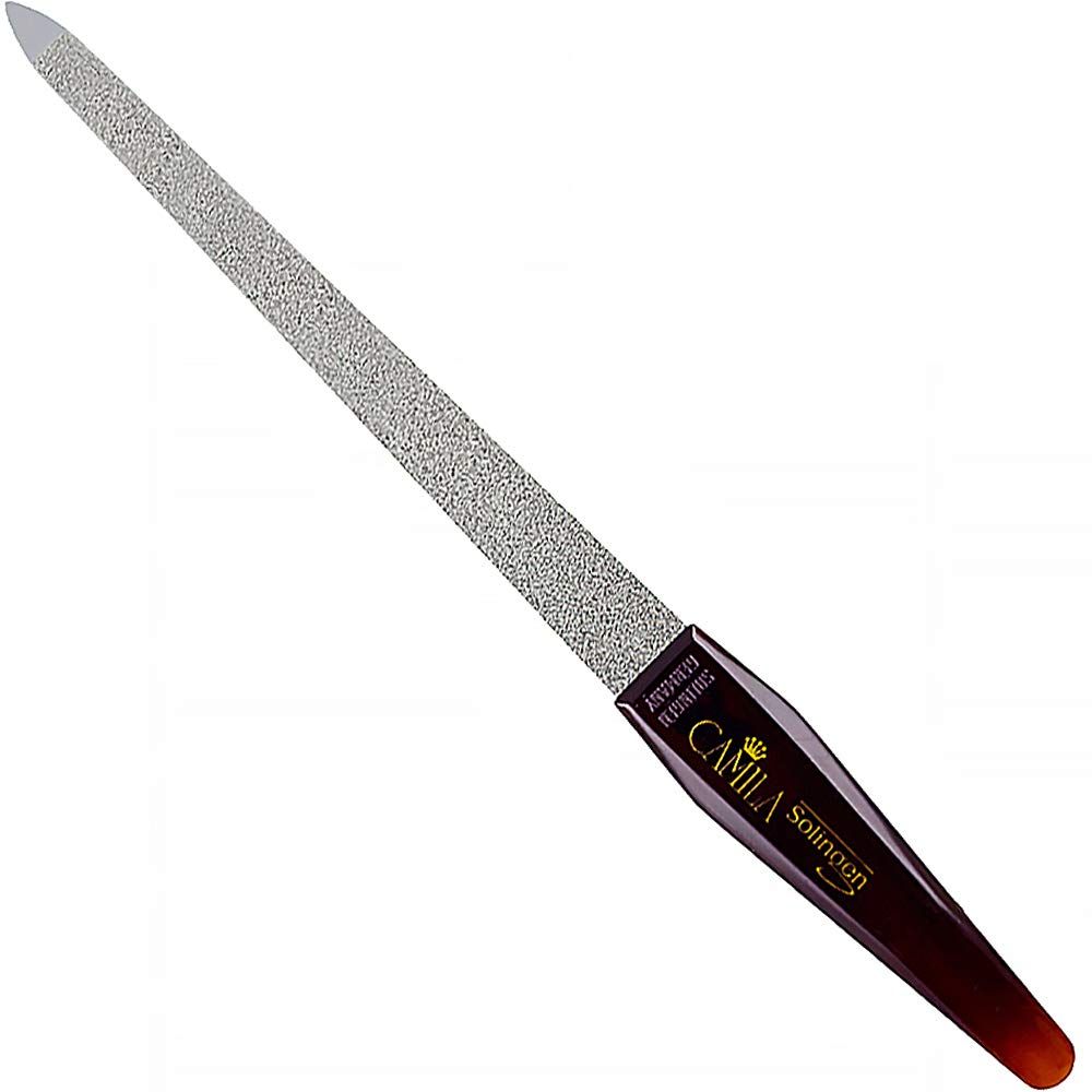 Camila Solingen CS19 Sapphire Metal Nail File for Natural Nails Fingernail and Toenail Care, 8 Double Sided Coarse and Fine for Manicure and Pedicure