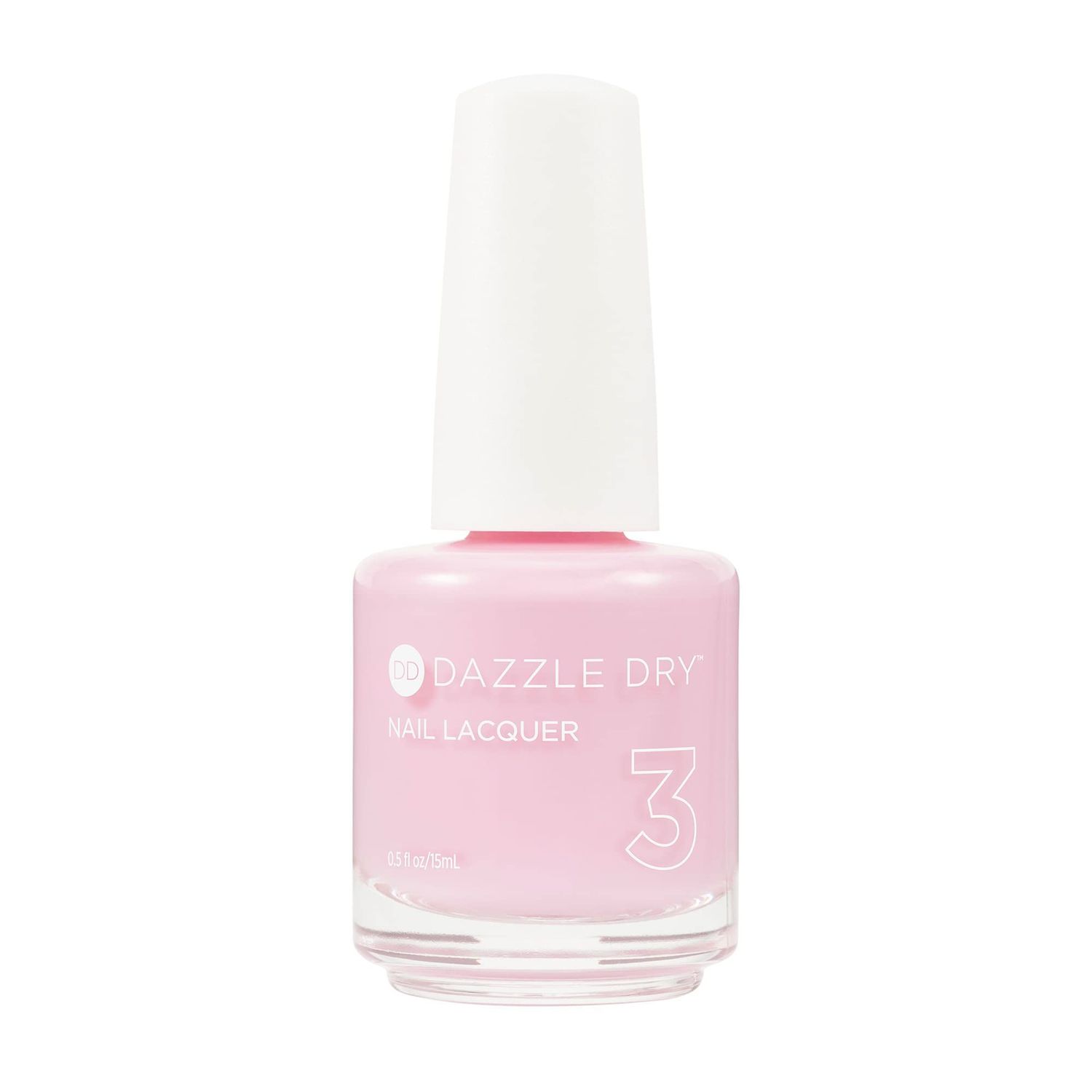 Dazzle Dry Nail Lacquer (Step 3) - Soft Caress - A cool peony pink. Full coverage cream. (0.5 fl oz)