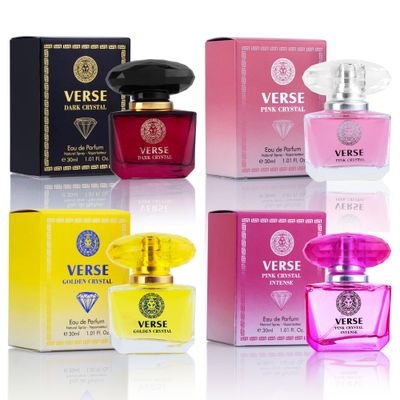 NovoGlow Verse 4-Piece Mini Fragrance Set for Women Light One - Refreshing Combinations of Floral, Fruity &amp; Woody Scents -Ideal EDP Beauty Gift for Birthday, Anniversary Infinity Breeze
