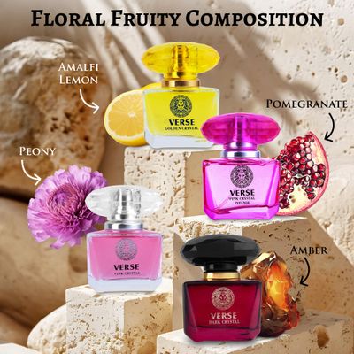 NovoGlow Verse 4-Piece Mini Fragrance Set for Women Light One - Refreshing Combinations of Floral, Fruity &amp; Woody Scents -Ideal EDP Beauty Gift for Birthday, Anniversary Infinity Breeze