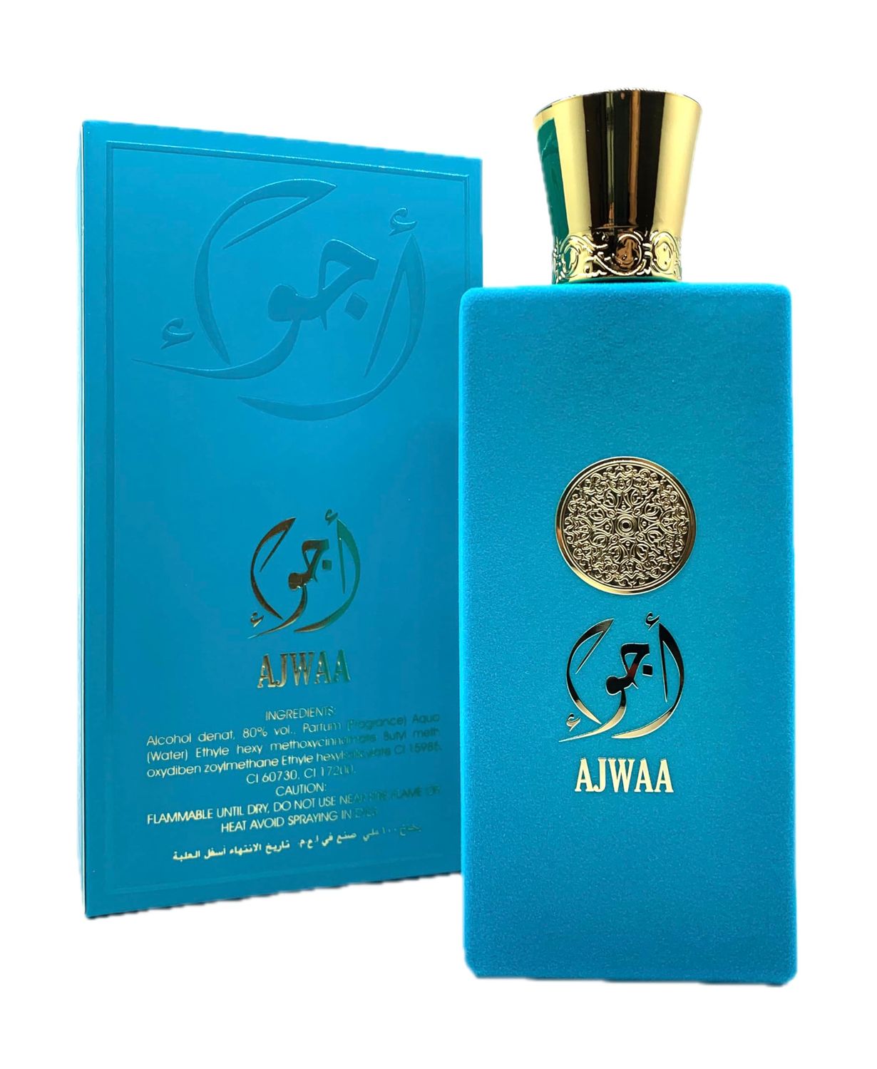 AJWAA TURQUOISE Perfume - 3.4 Fl. Oz. Eau de Parfum Spray Unisex Oriental Floral Fragrance for Women and Men
