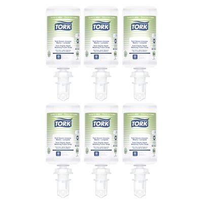 Tork Clarity Hand Soap Foam S4, 99 of Ingredients are of Natural Origin, 6 x 1L, 401800