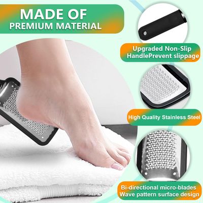 Professional Pedicure File and Callus Remover - Stainless Steel Material, Ergonomic Handle, can Easily Remove Hard Skin, Callus, Dryness, Leaving Your feet Soft and Smooth (Home/Salon use)