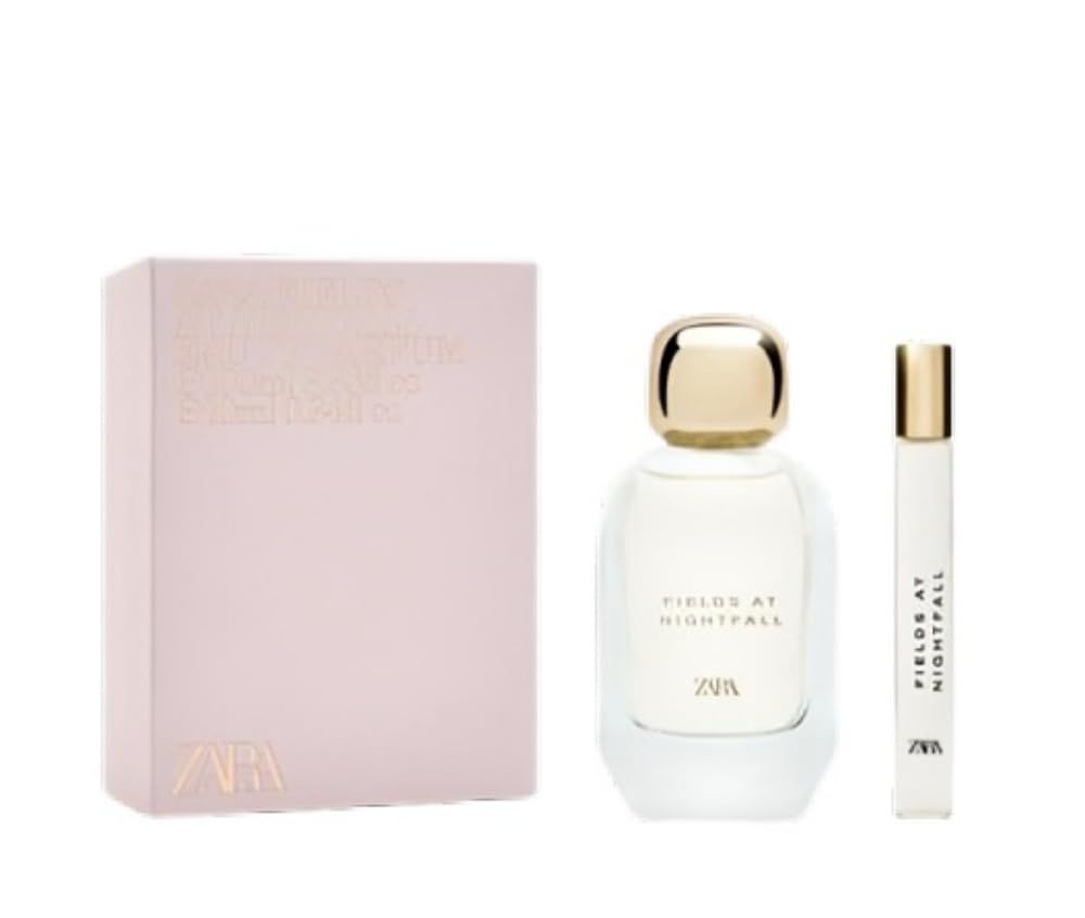 Zara Fields at Nightfall Christmas Edition Eau de Parfum Gift Set, 100ml (3.4 fl oz) 10ml (0.34 fl oz) | Praline, Jasmine &amp; Sandalwood Notes